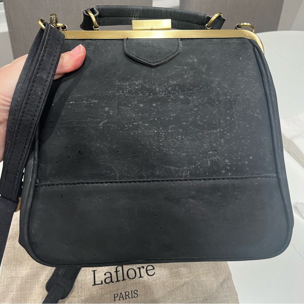 Laflore Paris Bebebark Black Mini Convertible Crossbody Clutch - Picture 7 of 14